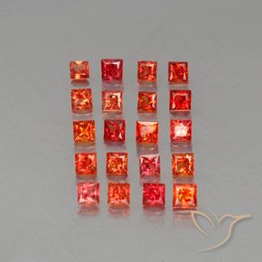 3,03 ct natürliche orangefarbener Saphir-Edelsteine, Quadrat, VVS-VS