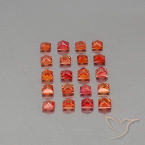 3,03 ct natürliche orangefarbener Saphir-Edelsteine, Quadrat, VVS-VS
