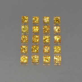 ct natürliche gelber Saphir-Edelsteine, Quadrat, VVS-VS