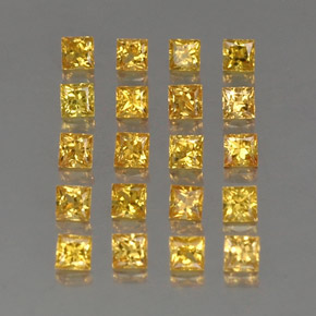  ct natürliche gelber Saphir-Edelsteine, Quadrat, VVS-VS