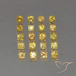 3,14 ct natürliche gelber Saphir-Edelsteine, Quadrat, VVS-VS