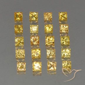 3,14 ct natürliche gelber Saphir-Edelsteine, Quadrat, VVS-VS