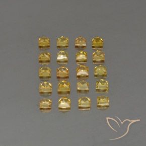 3,14 ct natürliche gelber Saphir-Edelsteine, Quadrat, VVS-VS