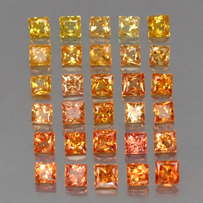 4,19 ct natürliche orangefarbener Saphir-Edelsteine, Quadrat, VVS-VS