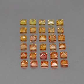 4,19 ct natürliche orangefarbener Saphir-Edelsteine, Quadrat, VVS-VS
