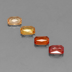 2,17 ct natürliche mehrfarbiger Saphir-Edelsteine, Smaragdschliff, VS