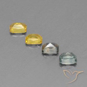 2.14 ct natürliche Mehrfarbig Saphir-Edelsteine, Oktagonschliff, VS