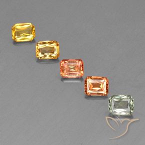 2.63 ct natürliche Mehrfarbig Saphir-Edelsteine, Oktagonschliff, VS
