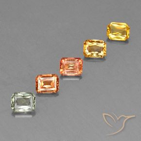 2.63 ct natürliche Mehrfarbig Saphir-Edelsteine, Oktagonschliff, VS