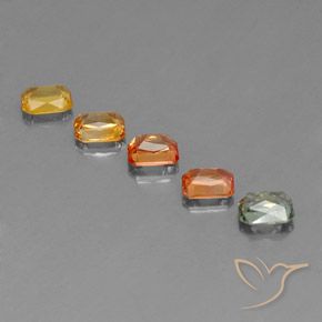 2.63 ct natürliche Mehrfarbig Saphir-Edelsteine, Oktagonschliff, VS