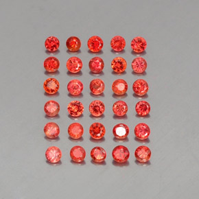  ct natürliche orangefarbener Saphir-Edelsteine, Rundschliff, VVS-VS