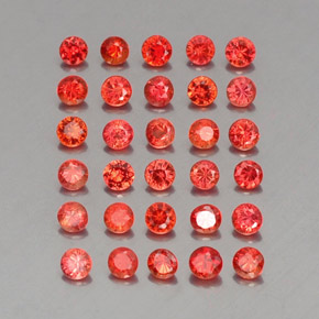  ct natürliche orangefarbener Saphir-Edelsteine, Rundschliff, VVS-VS