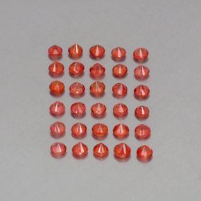  ct natürliche orangefarbener Saphir-Edelsteine, Rundschliff, VVS-VS