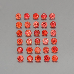 3,37 ct natürliche orangefarbener Saphir-Edelsteine, Rundschliff, VVS-VS