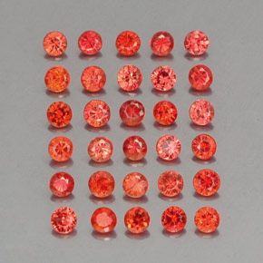 3,37 ct natürliche orangefarbener Saphir-Edelsteine, Rundschliff, VVS-VS