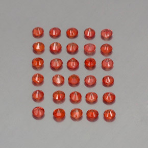 3,37 ct natürliche orangefarbener Saphir-Edelsteine, Rundschliff, VVS-VS
