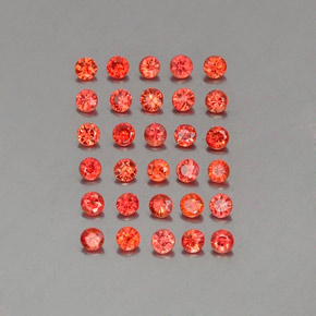  ct natürliche orangefarbener Saphir-Edelsteine, Rundschliff, VVS-VS
