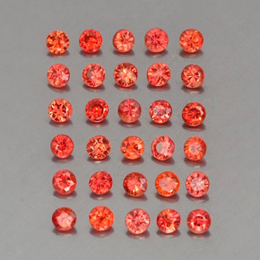  ct natürliche orangefarbener Saphir-Edelsteine, Rundschliff, VVS-VS
