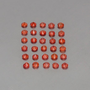  ct natürliche orangefarbener Saphir-Edelsteine, Rundschliff, VVS-VS