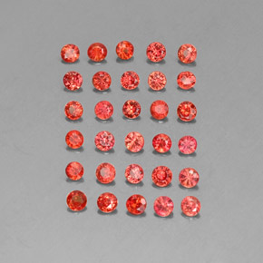  ct natürliche orangefarbener Saphir-Edelsteine, Rundschliff, VVS-VS