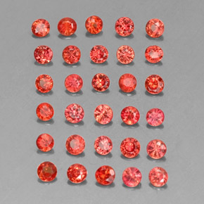  ct natürliche orangefarbener Saphir-Edelsteine, Rundschliff, VVS-VS