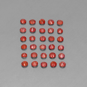  ct natürliche orangefarbener Saphir-Edelsteine, Rundschliff, VVS-VS