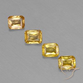 1,93 ct natürliche gelber Saphir-Edelsteine, Smaragdschliff, VS
