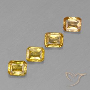 1,93 ct natürliche gelber Saphir-Edelsteine, Smaragdschliff, VS