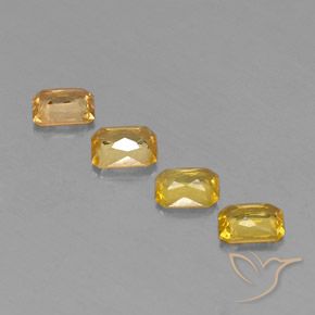 1,93 ct natürliche gelber Saphir-Edelsteine, Smaragdschliff, VS