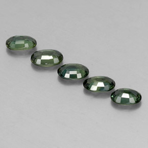  ct natürliche grüner Saphir-Edelsteine, Oval Schliff, VVS-VS