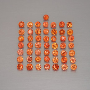  ct natürliche orangefarbener Saphir-Edelsteine, Rundschliff, VVS-VS