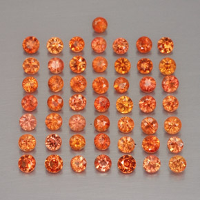  ct natürliche orangefarbener Saphir-Edelsteine, Rundschliff, VVS-VS