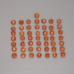  ct natürliche orangefarbener Saphir-Edelsteine, Rundschliff, VVS-VS
