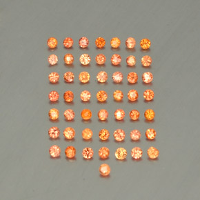  ct natürliche orangefarbener Saphir-Edelsteine, Rundschliff, VVS-VS