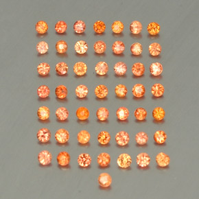  ct natürliche orangefarbener Saphir-Edelsteine, Rundschliff, VVS-VS