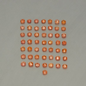  ct natürliche orangefarbener Saphir-Edelsteine, Rundschliff, VVS-VS