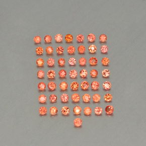  ct natürliche orangefarbener Saphir-Edelsteine, Rundschliff, VVS-VS