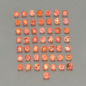  ct natürliche orangefarbener Saphir-Edelsteine, Rundschliff, VVS-VS