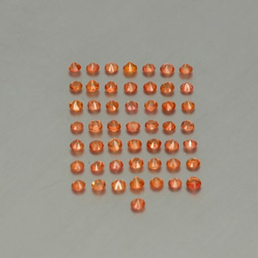  ct natürliche orangefarbener Saphir-Edelsteine, Rundschliff, VVS-VS