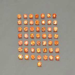  ct natürliche orangefarbener Saphir-Edelsteine, Rundschliff, VVS-VS