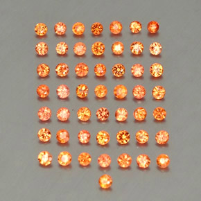  ct natürliche orangefarbener Saphir-Edelsteine, Rundschliff, VVS-VS