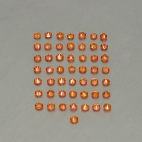  ct natürliche orangefarbener Saphir-Edelsteine, Rundschliff, VVS-VS