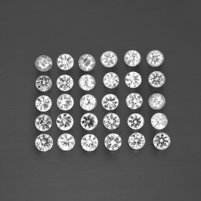  ct natürliche weißer Saphir-Edelsteine, Rundschliff, VVS-VS