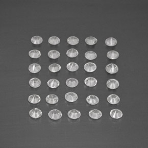  ct natürliche weißer Saphir-Edelsteine, Rundschliff, VVS-VS