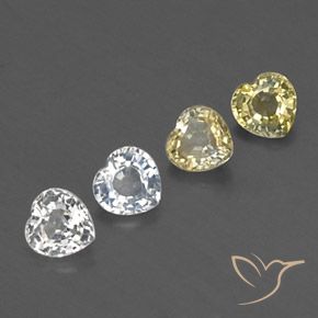 1.33 ct natürliche Mehrfarbig Saphir-Edelsteine, Herz, VVS