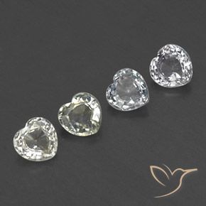 1.26 ct natürliche Warmweiß Saphir-Edelsteine, Herz, VVS-VS
