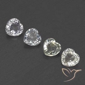 1.26 ct natürliche Warmweiß Saphir-Edelsteine, Herz, VVS-VS