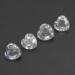 1,27 ct natürliche weißer Saphir-Edelsteine, Herzform, VVS-VS