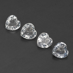 1,27 ct natürliche weißer Saphir-Edelsteine, Herzform, VVS-VS