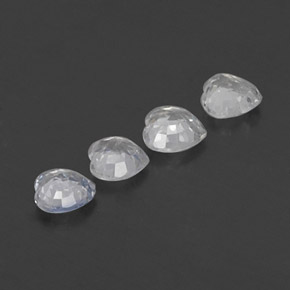 1,27 ct natürliche weißer Saphir-Edelsteine, Herzform, VVS-VS